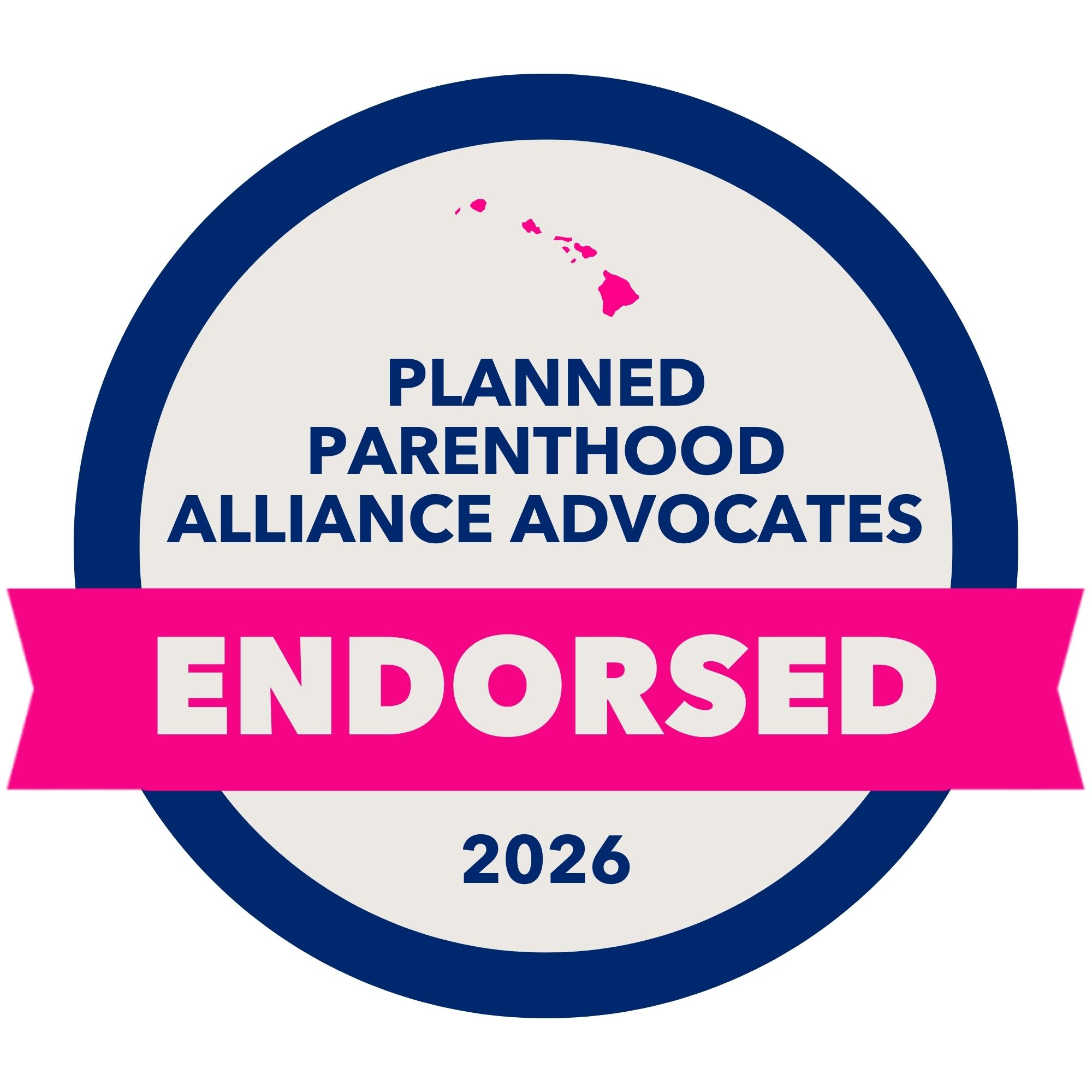 Planned Parenthood Alliance Advocates 2026 endorsement badge